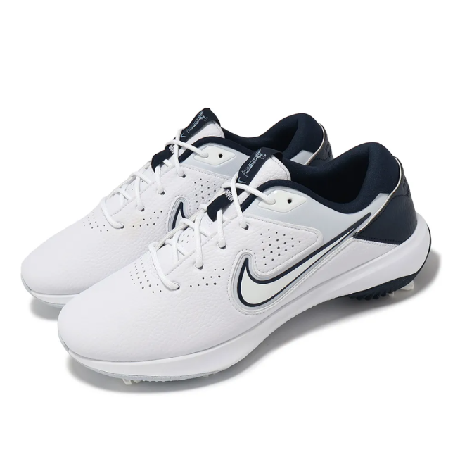 Nike 高爾夫球鞋 Victory Pro 3 NN 男鞋 女鞋 寬楦 白 藍 防潑水 可拆釘 運動鞋