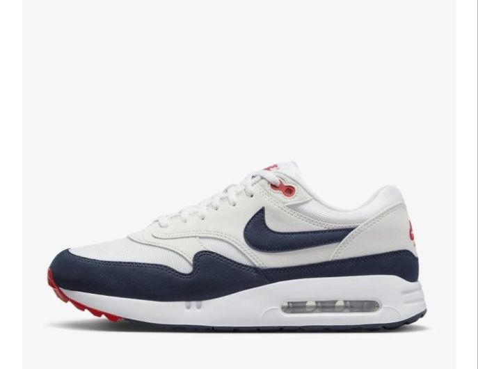 Nike 高爾夫球鞋 Air Max 1 86 OG G 男鞋 女鞋 白 藍 防潑水 氣墊 麂皮