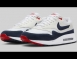 Nike 高爾夫球鞋 Air Max 1 86 OG G 男鞋 女鞋 白 藍 防潑水 氣墊 麂皮